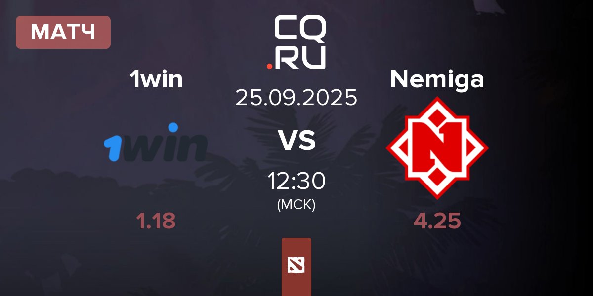 Матч 1w Team 1win vs Nemiga Gaming Nemiga | 25.09