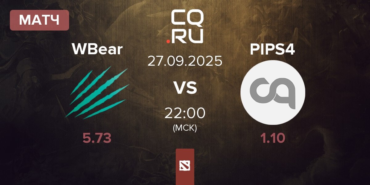 Матч Winter Bear WBear vs Pipsqueak+4 PIPS4 | 27.09