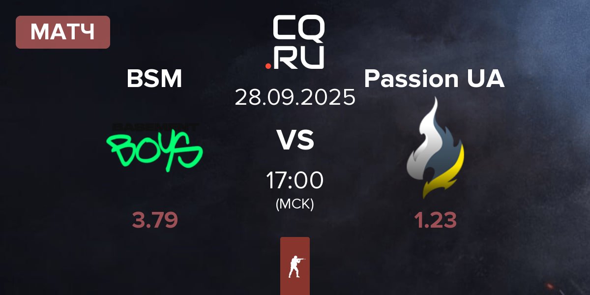 Матч BASEMENT BOYS BSM vs Passion UA | 28.09