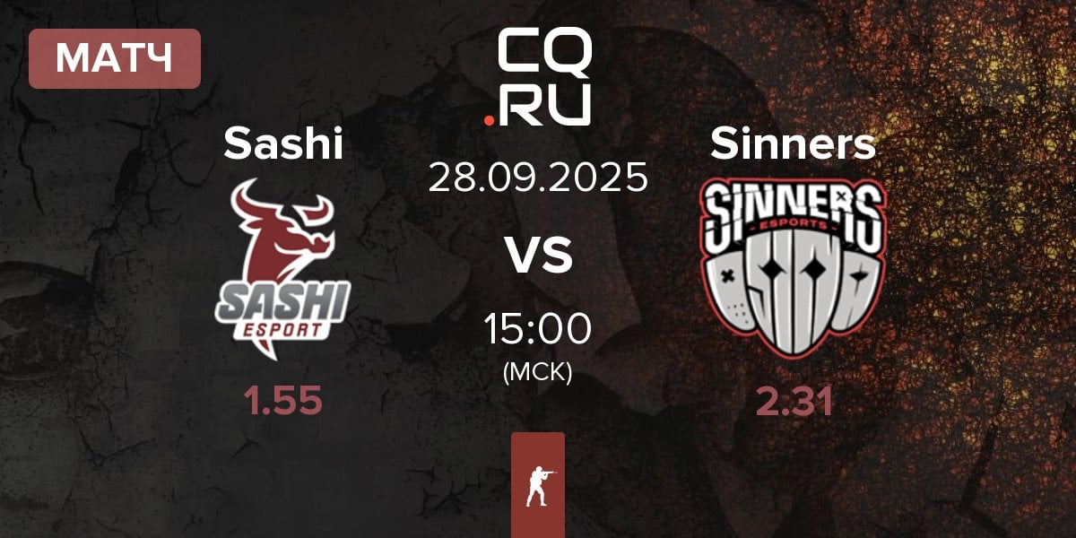 Матч Sashi Esport Sashi vs Sinners Esports Sinners | 28.09