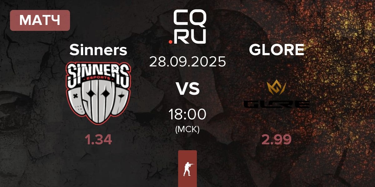 Матч Sinners Esports Sinners vs GLORE | 28.09