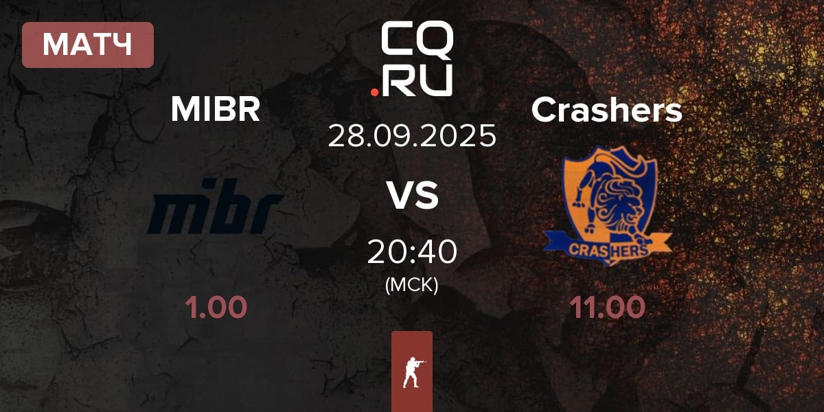 Матч Made in Brazil MIBR vs Team Crashers Crashers | 28.09