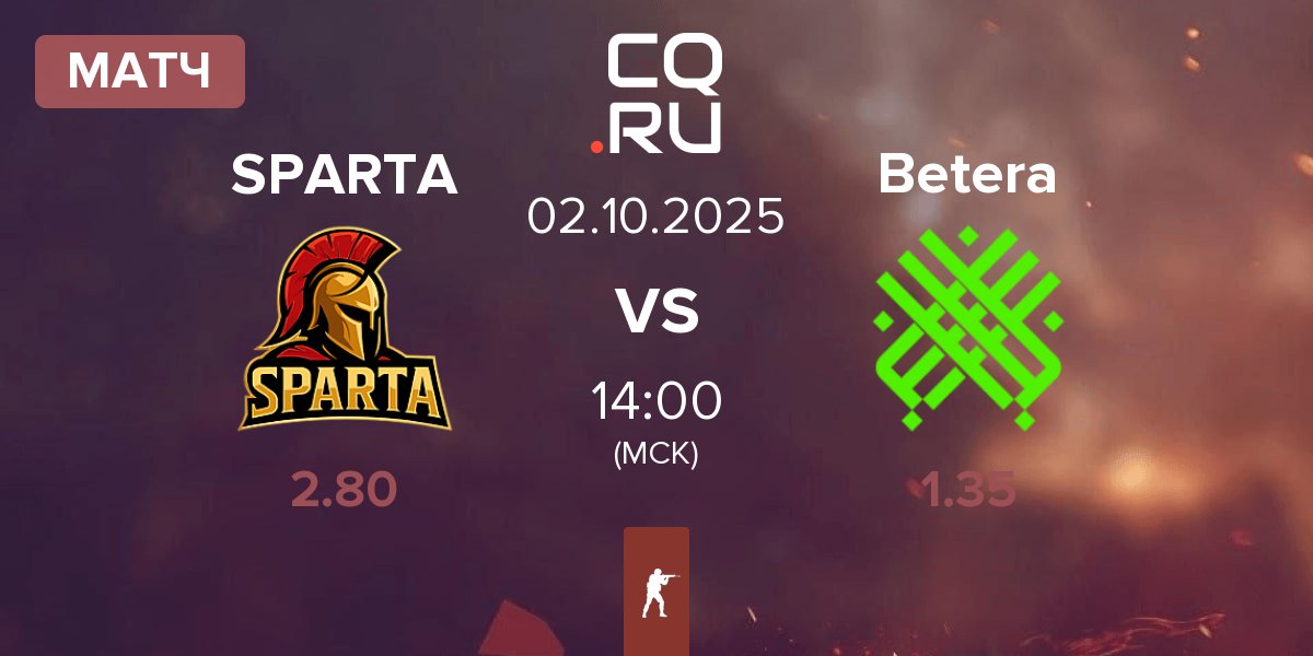 Матч SPARTA Esports SPARTA vs Betera Esports Betera | 02.10