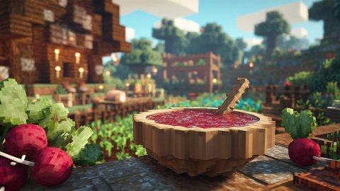Свекольный суп в Minecraft как приготовить и в чем его польза