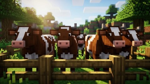 Коровы в Minecraft 2026 как разводить кормить и строить ферму